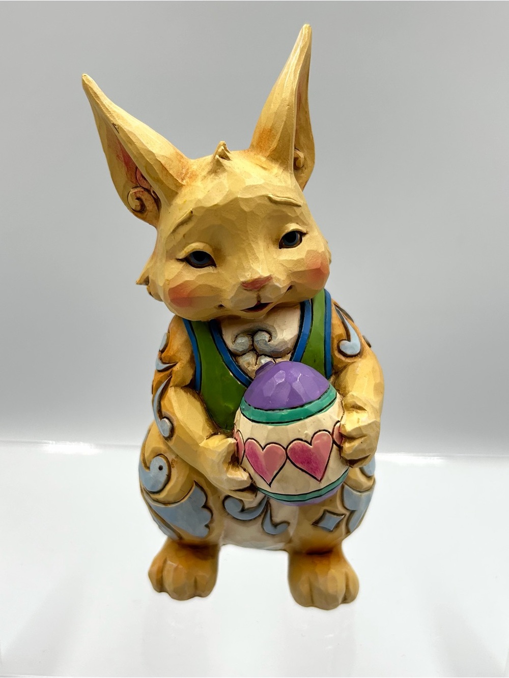 Jim Shore Heartwood Creek Happy Easter Wishes Bunny Mini Statue Figure 4037676